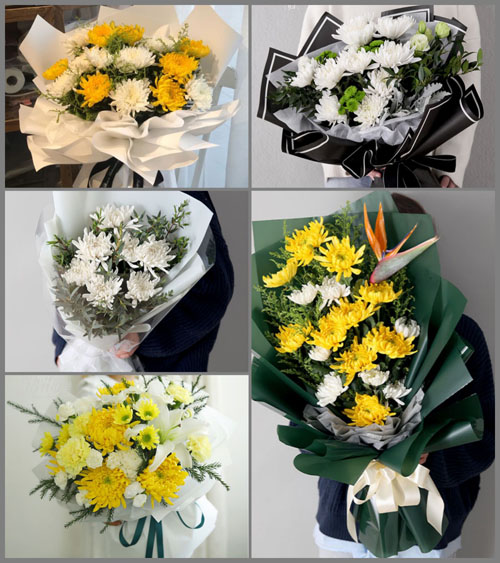 山东莱芜莱城区鹏泉街道李陈庄村白事花束代送